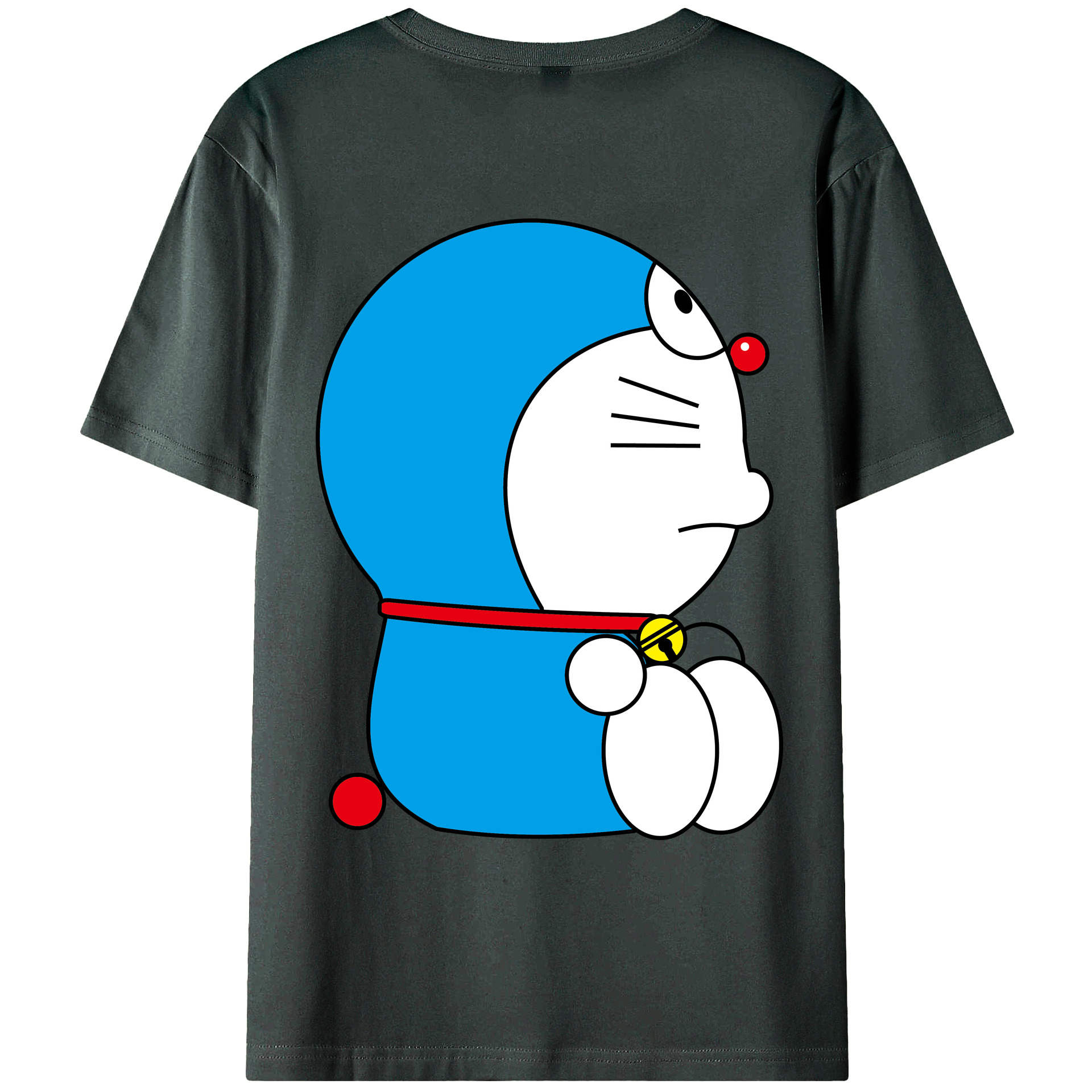 （画像用） ドラえもん Doraemon 綿100％ メンズ半袖Tシャツ（バックプリント） 通気性